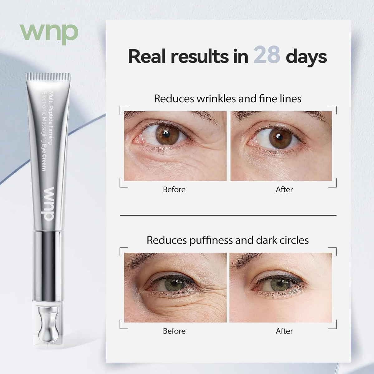 Electronic Massaging Eye Cream – Anti-Aging, Brightening, Firming & Dark Circle Care