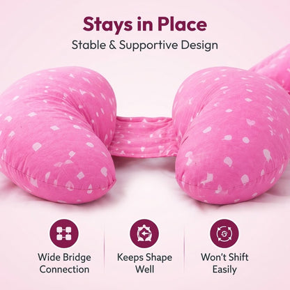 U-Shaped Maternity Pillow – Cotton Pregnancy & Nursing Support