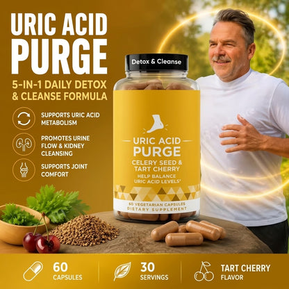 Celery Seed &  Tart Cherry Capsules – Herbal Daily Wellness & Uric Acid Support Supplement