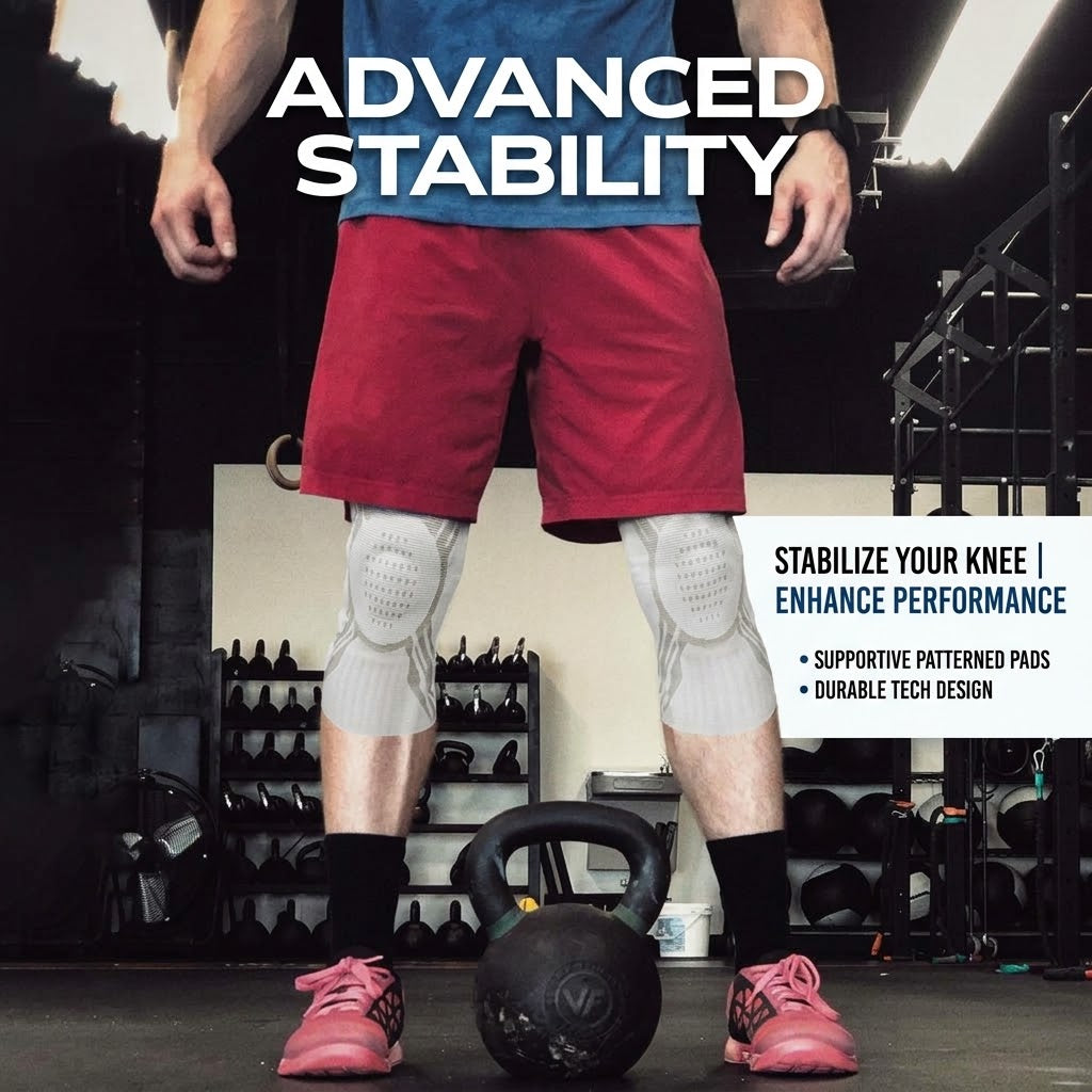 Adjustable Knee Compression Sleeve - Knee Support for Fitness, Basketball & Running
