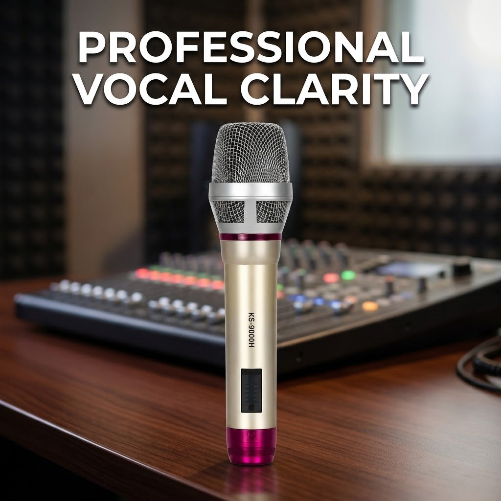 Dynamic Wired Vocal Microphone – Handheld Stage Mic for Karaoke, Home Audio & PA Speakers