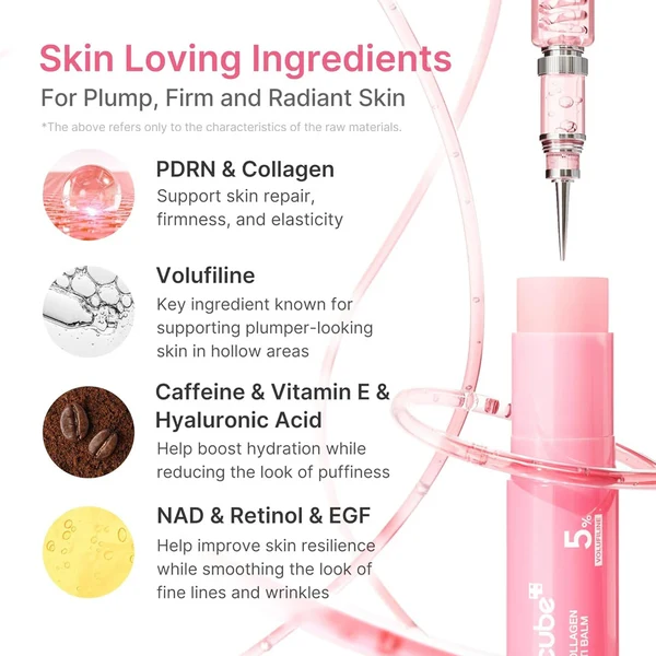 PDRN Pink Collagen Multi Balm Stick 10g – Volufiline & NAD Firming Face & Neck Care