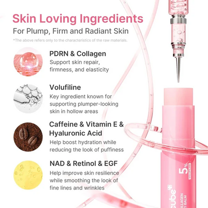 PDRN Pink Collagen Multi Balm Stick 10g – Volufiline & NAD Firming Face & Neck Care