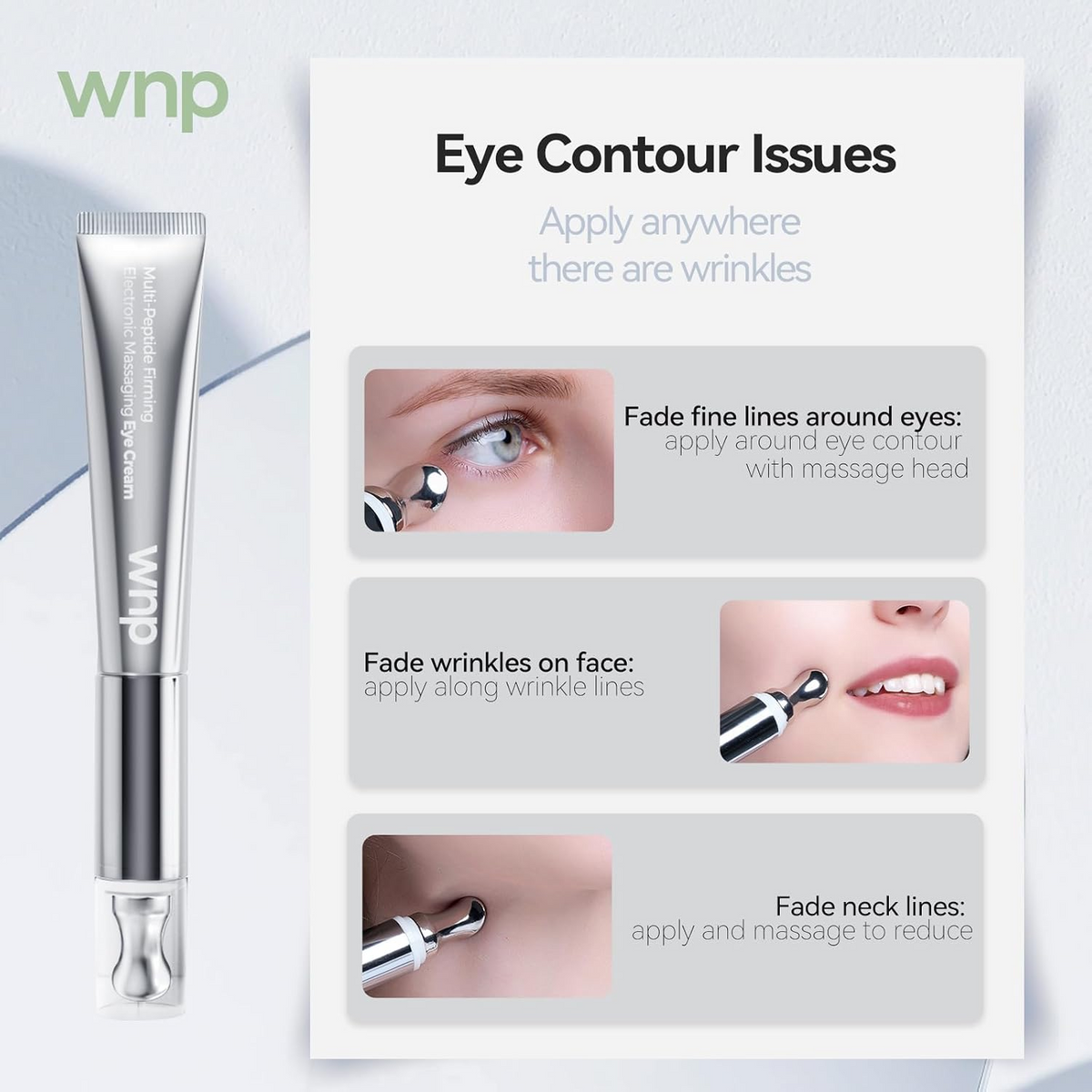 Electronic Massaging Eye Cream – Anti-Aging, Brightening, Firming & Dark Circle Care
