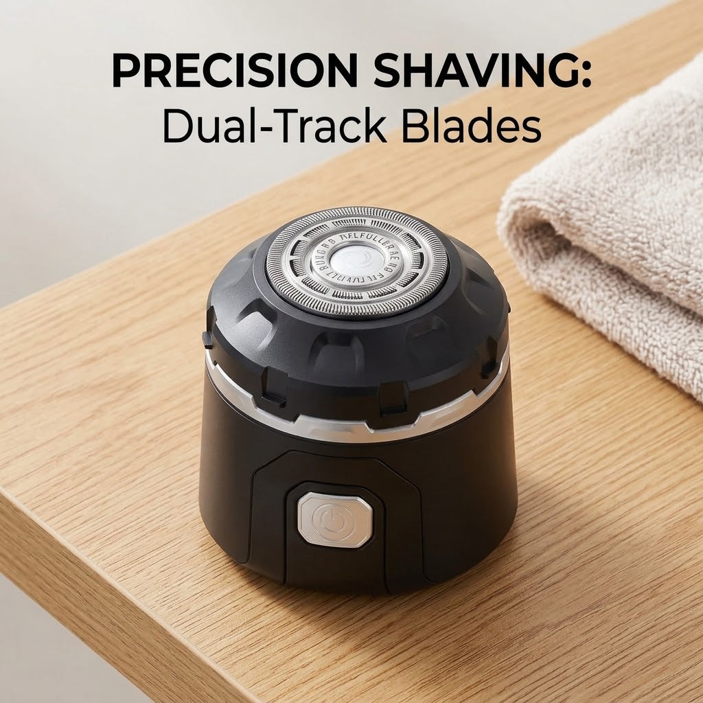 Men’s Titanium Alloy Blade Grooming Trimmer – Rechargeable All-in-One Beard & Hair Shaver