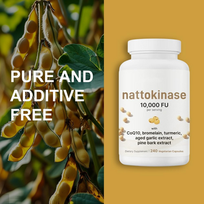 Nattokinase 10,000 FU Capsules – Circulation Support Supplement