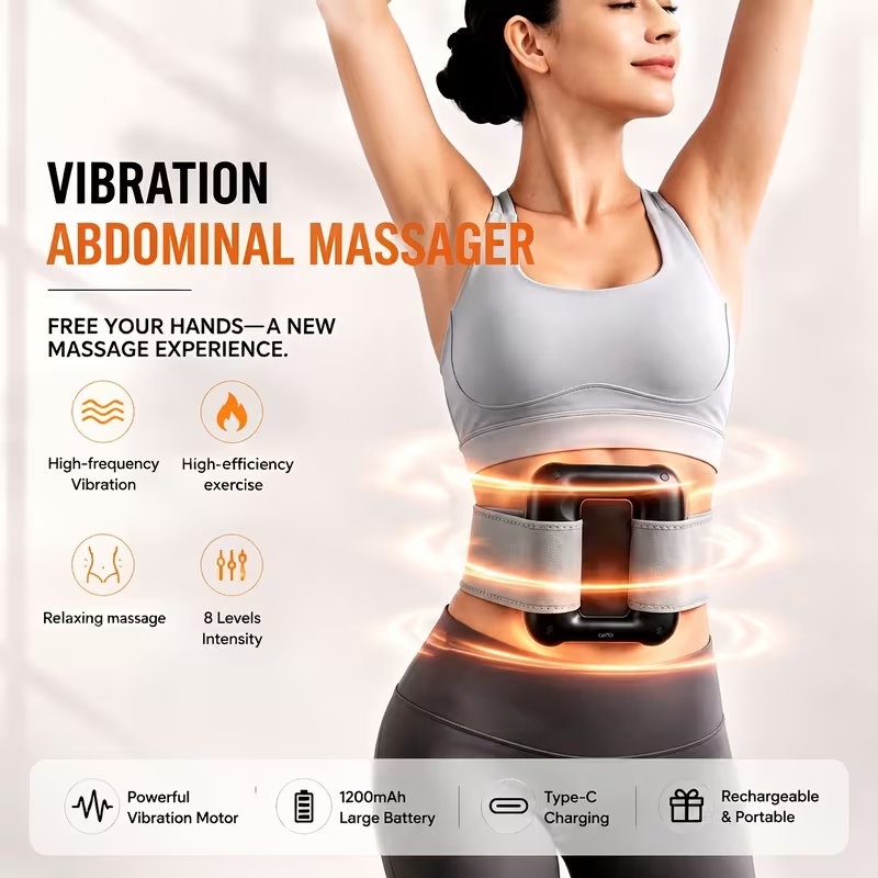 USB Rechargeable Hands-Free Deep Tissue Ring Massager