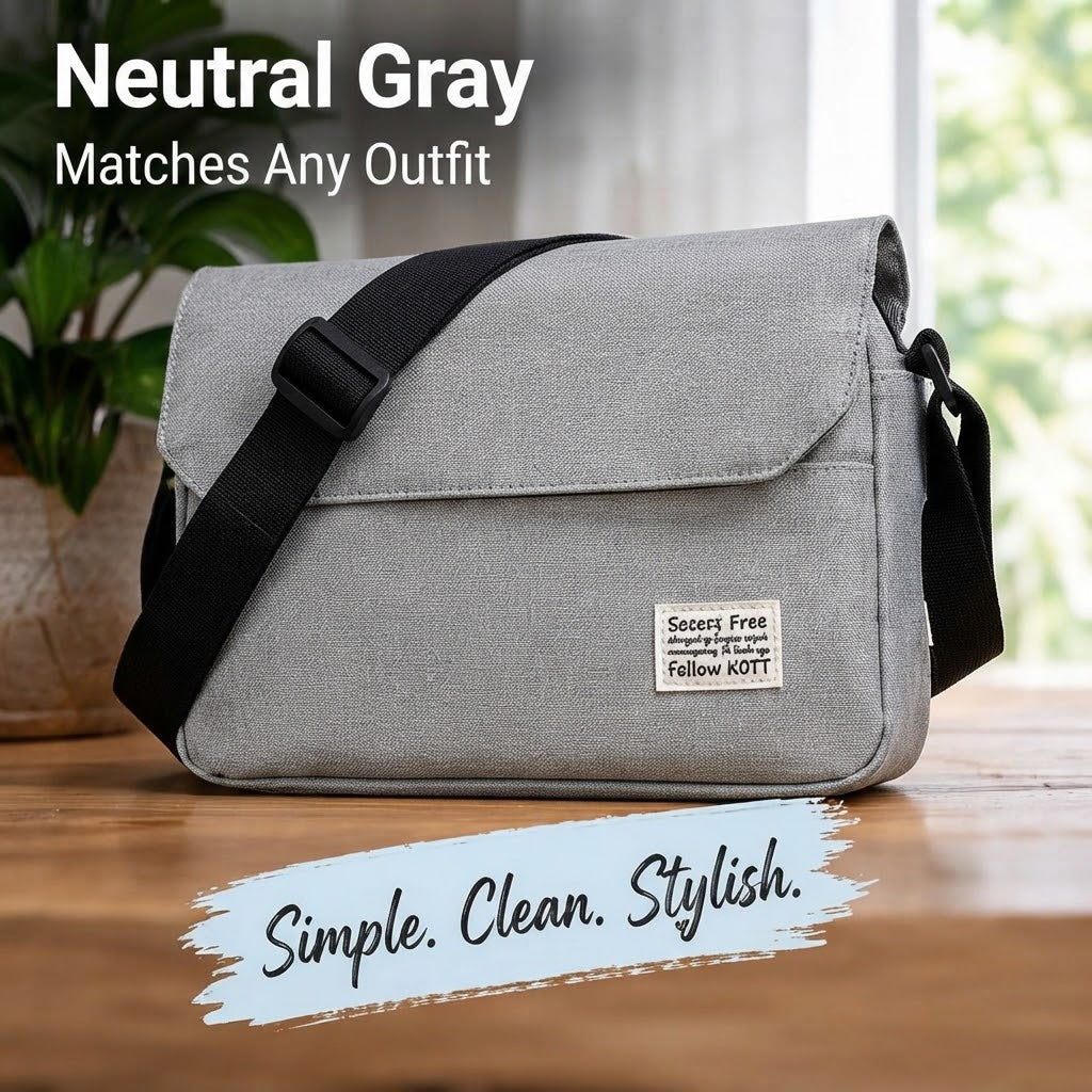 Nylon Crossbody Bag Lightweight Large-Capacity Travel Messenger Bag