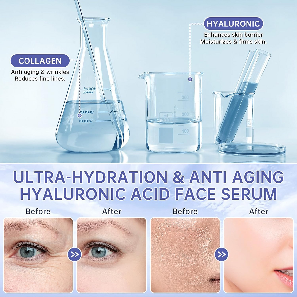 3% Hyaluronic Acid Serum Vials – Hydrating Facial Care