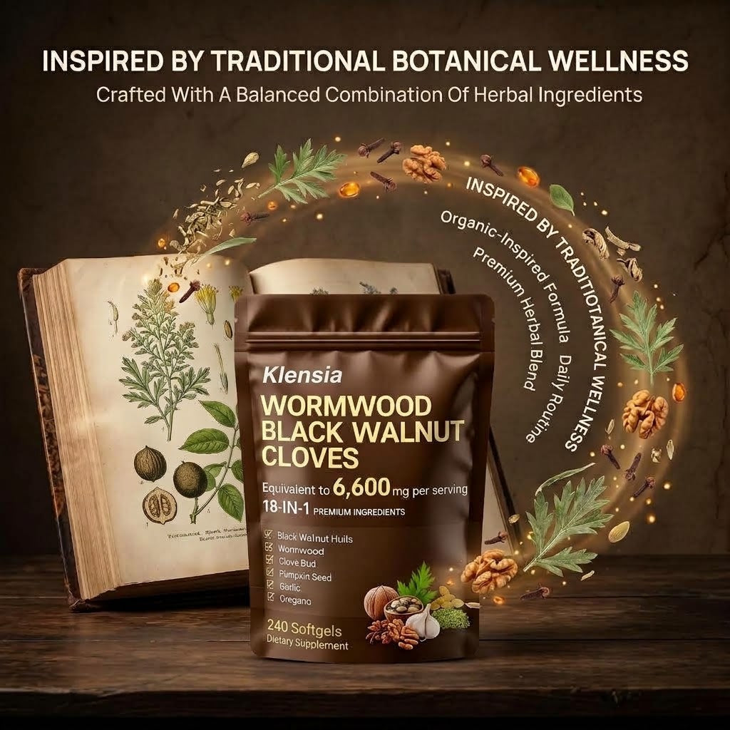 Daily Herbal Supplement Softgels – Wormwood & Black Walnut Extract for Digestive Wellness