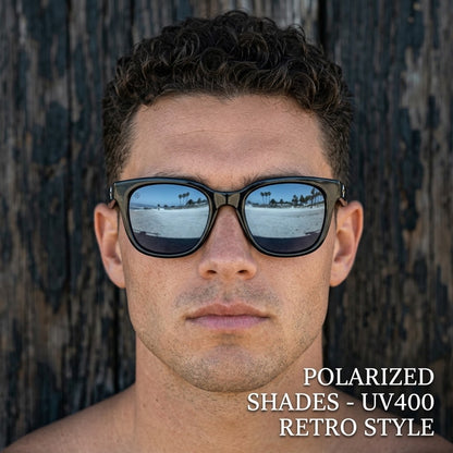 Unisex Square Polarized Sunglasses – UV400 Retro Fashion Eyewear for Men & Women