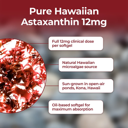 Astaxanthin 12mg Capsules – Antioxidant Dietary Supplement