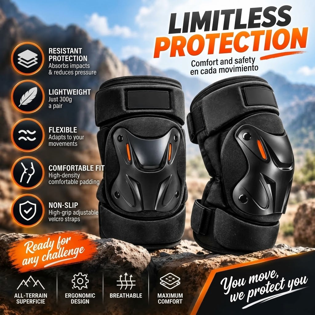 Knee & Elbow Protection Shock-Absorbing for  Motorcycle & Outdoor Sports
