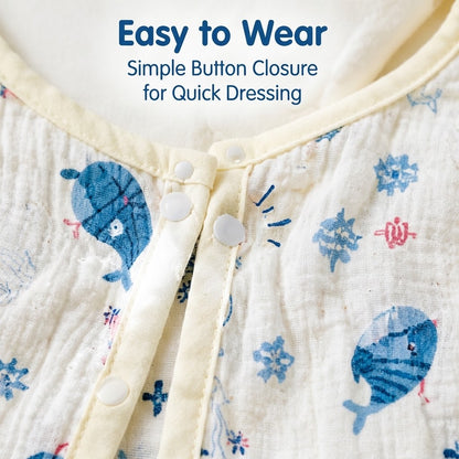 Woven Floral Pattern Baby Hooded Cover-Up – Soft Breathable Muslin Cotton Linen Wrap