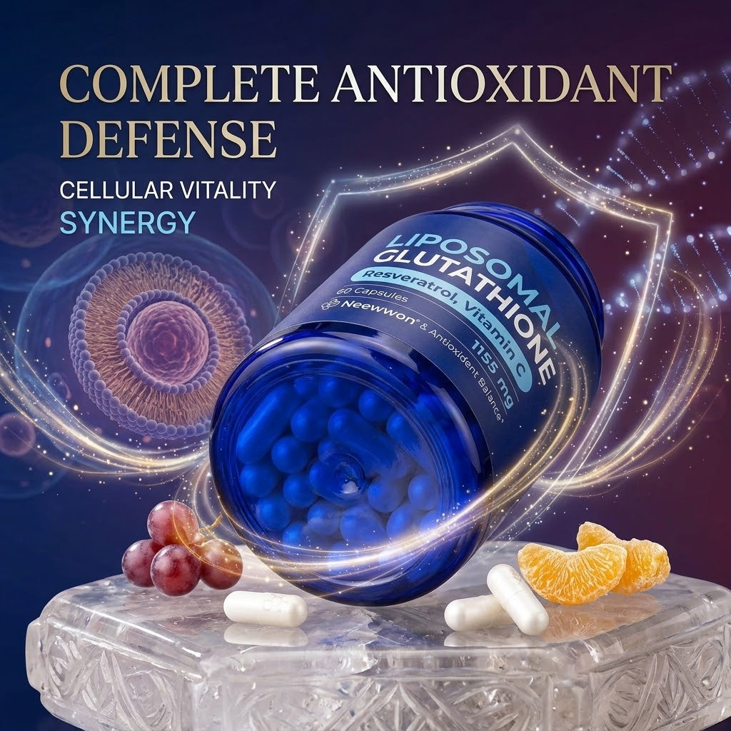 Liposomal Glutathione & Resveratrol – Antioxidant Formula with Vitamin C, Selenium & B2