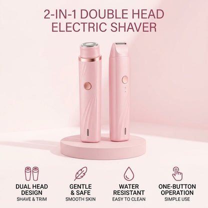 Portable Dual-Head Electric Shaver – Gradient Women’s Razor with ABS Body & Stainless Steel Blades