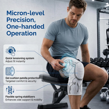 Adjustable Knee Compression Sleeve - Knee Support for Fitness, Basketball & Running