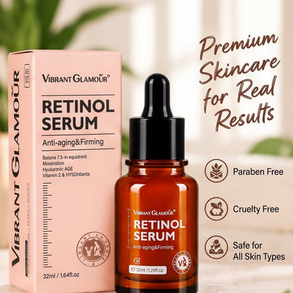 Retinol Facial Serum – Moisturizing Brightening & Firming Anti-Aging Skincare for Fine Lines