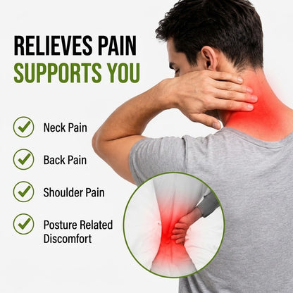 Corrector Back Brace – Neoprene Lumbar Support Belt with Breathable Shoulder Straps
