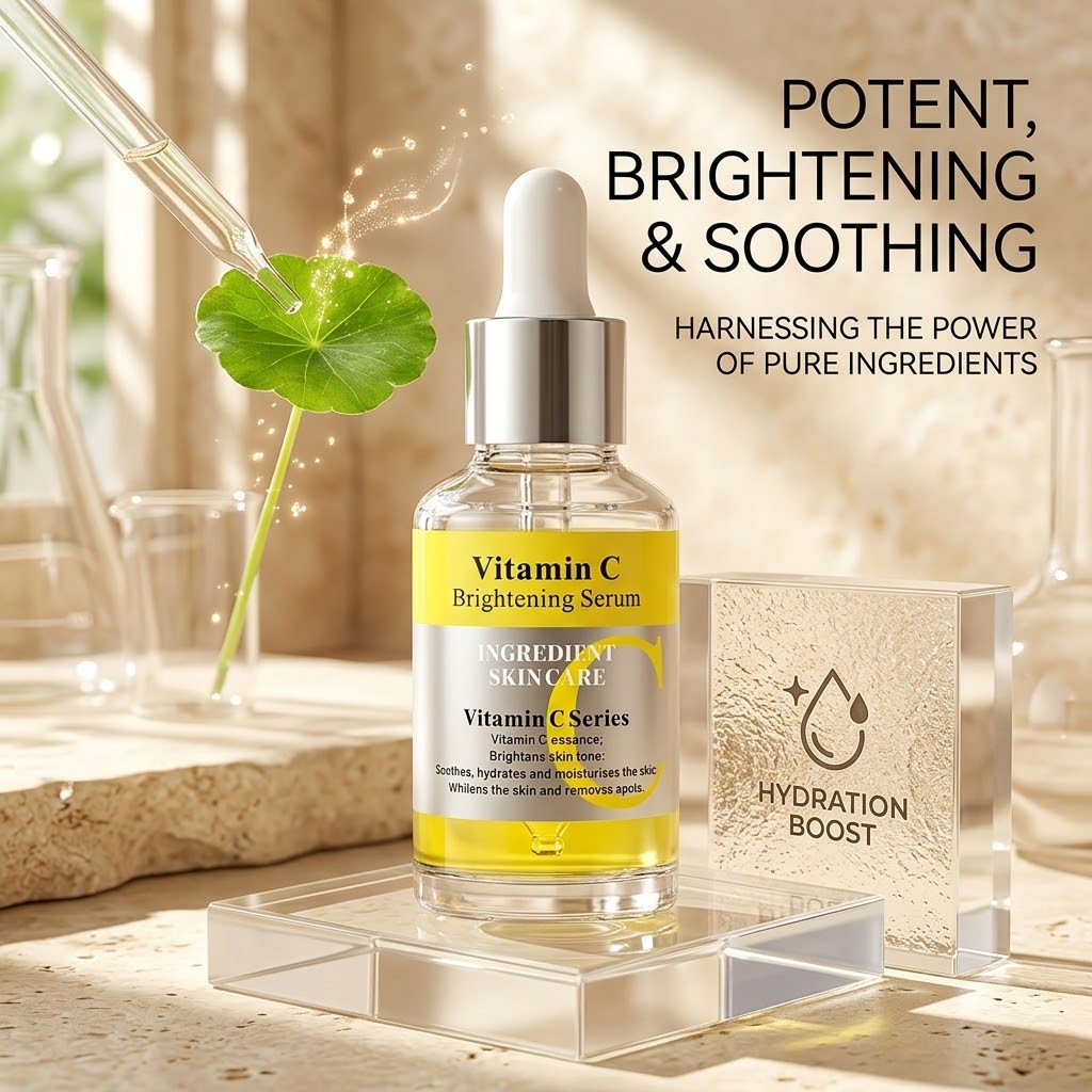 Vitamin C Centella Brightening Serum – Hydrating, Soothing &amp; Anti-Aging Facial Skincare