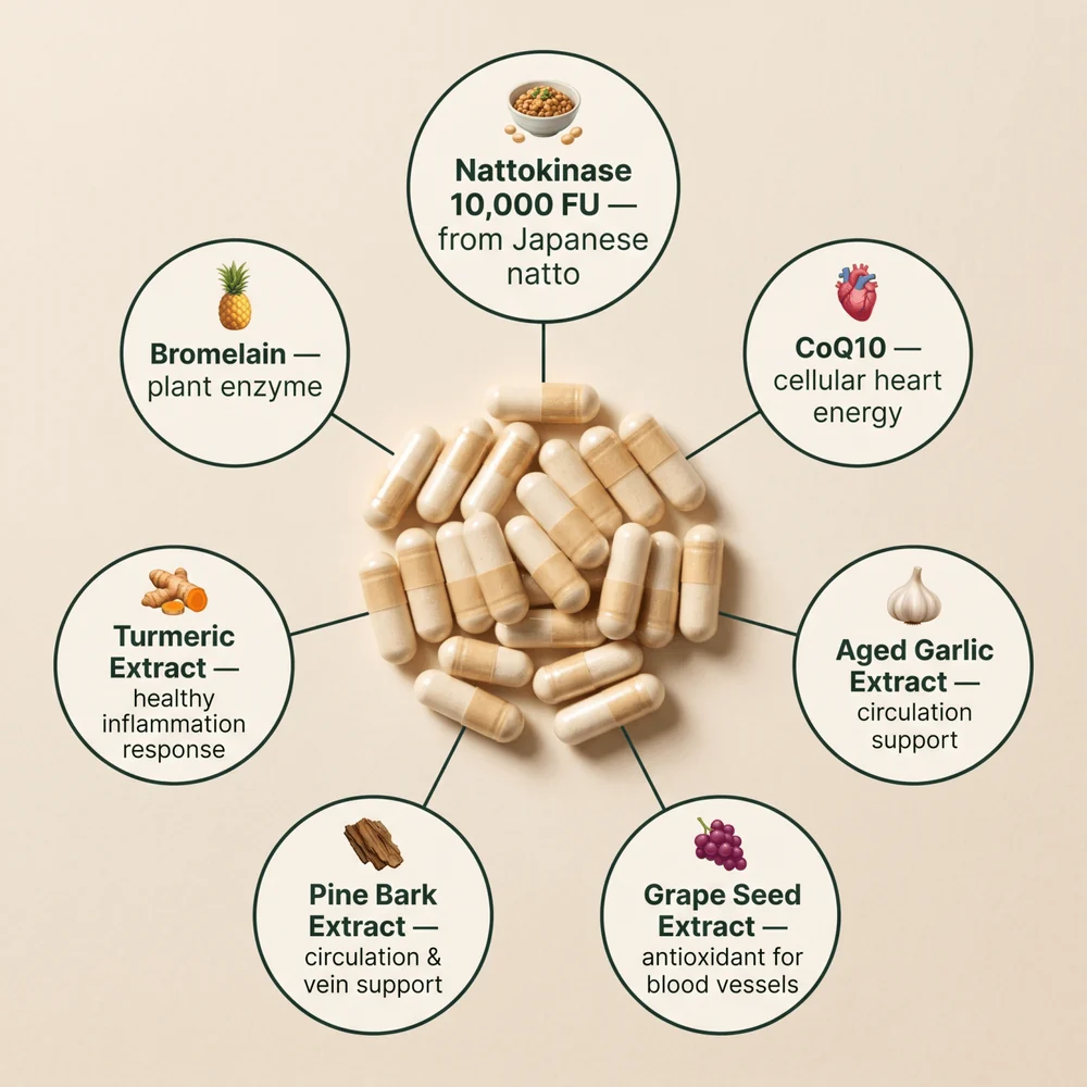 Nattokinase 10,000 FU Capsules – Circulation Support Supplement