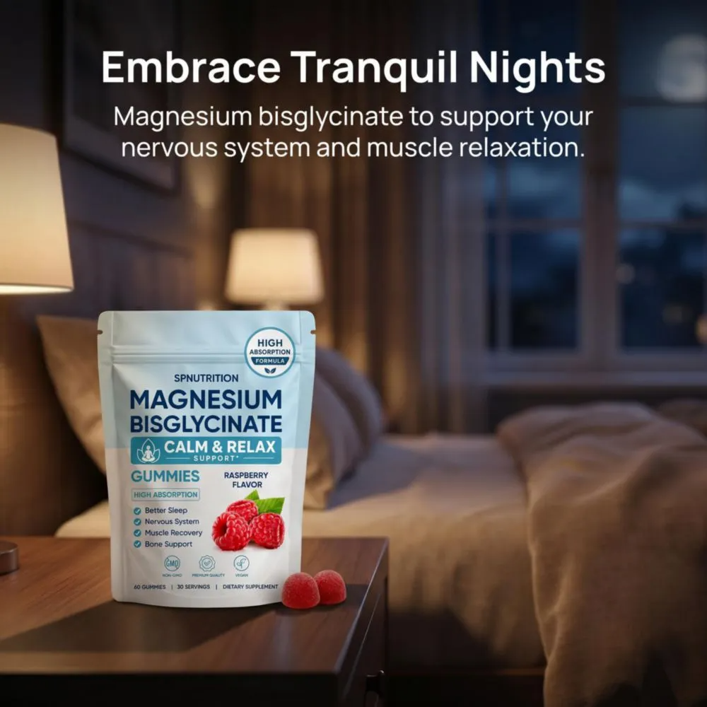 Magnesium Bisglycinate Raspberry Vegan Non-GMO Gummies