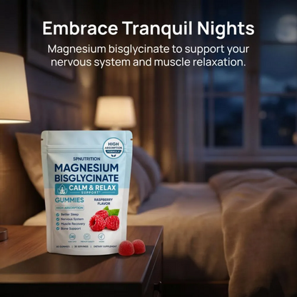 Magnesium Bisglycinate Raspberry Vegan Non-GMO Gummies
