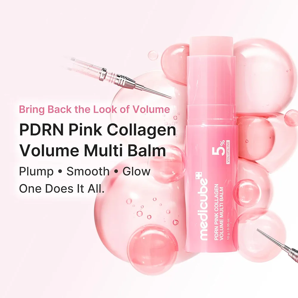 PDRN Pink Collagen Multi Balm Stick 10g – Volufiline & NAD Firming Face & Neck Care
