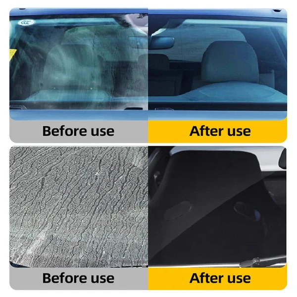 Car Glass Polish & Hydrophobic Anti-Fog Coating for Water Spots, Wiper Marks & Oil Film